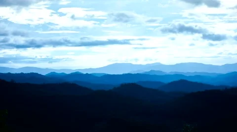 HD Time lapse blue mountain tilt down Stock Footage 40090514
