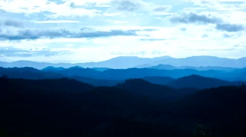 HD Time lapse blue mountain zoom in Stock Footage 40090520