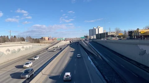 HD time lapse for busy highway with traffic flowing 库存影片 236014262
