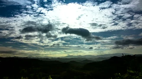 HD Time lapse of cloud moving on the mountain wide tilt shot Stock Footage 40090918