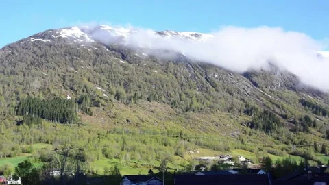 HD Time lapse of clouds, Skei i Jølster, Sunnfjord, Sogn og Fjordane, Vestland, Stock Footage 195092512