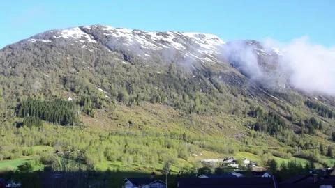 HD Time lapse of clouds, Skei i Jølster, Sunnfjord, Sogn og Fjordane, Vestland, Stock Footage 195093485
