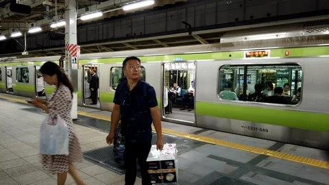 HD Time Lapse Of Commuters At Tokyo Station Stock Footage 112634758