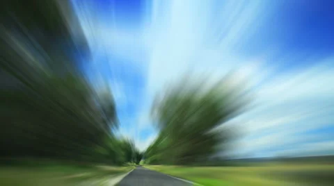 Hd time lapse driving on the road along forest and fields. Loop Video stock 1729430