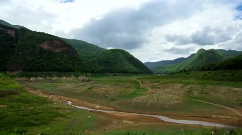 HD time lapse dry river   tilt down Stock Footage 40113319