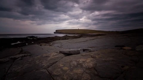 Hd Time Lapse of an Incoming Storm in Orkney Stock-Footage 256084047