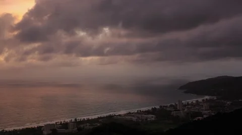 HD Time lapse. Karon beach, Phuket, Thailand Stock Footage 40492999