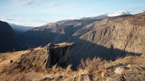 HD Time Lapse of Sunset in Mountain Canyon Stock Footage 45851315