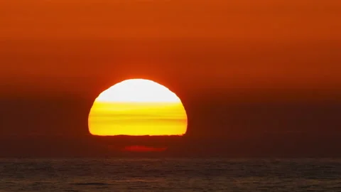 HD time lapse of sunset over the Irish Sea from Ceredigion on the welsh coast Stock Footage 157834775