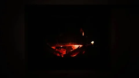 HD timelapse. Burning fire in the fireplace Video stock 84787101