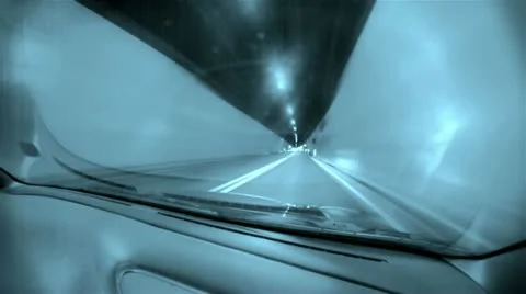 HD timelapse of car driving through tunnels Stock Footage