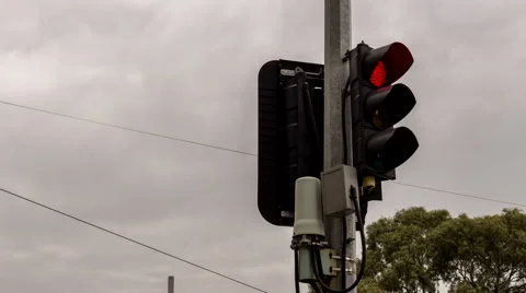 HD Timelapse of Traffic Lights Stock Footage 54299822