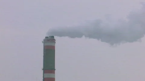 HD A tower of coal burning power station Stock Footage 611845