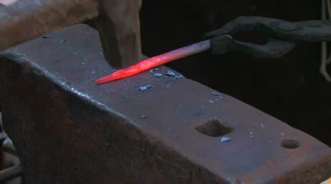 HD Traditional blacksmith work, closeup Stock-Footage 636907