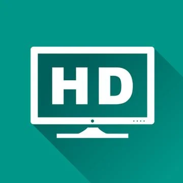 Hd tv icon Stock Illustration
