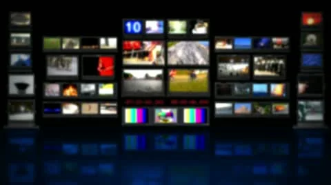 HD - TV studio. Blurred background with reflection Stock Footage 22288315