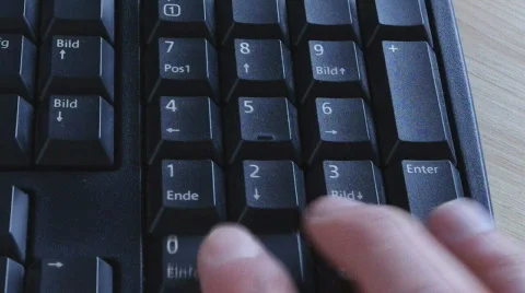 HD Typing on keypad Stock Footage 827857