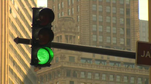 HD URBAN TRAFFIC LIGHT Stock Footage 389754