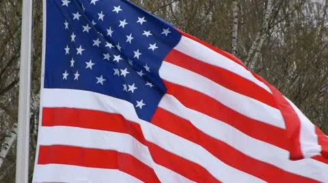 HD - USA Flag. Close-up Stock Footage 10909349