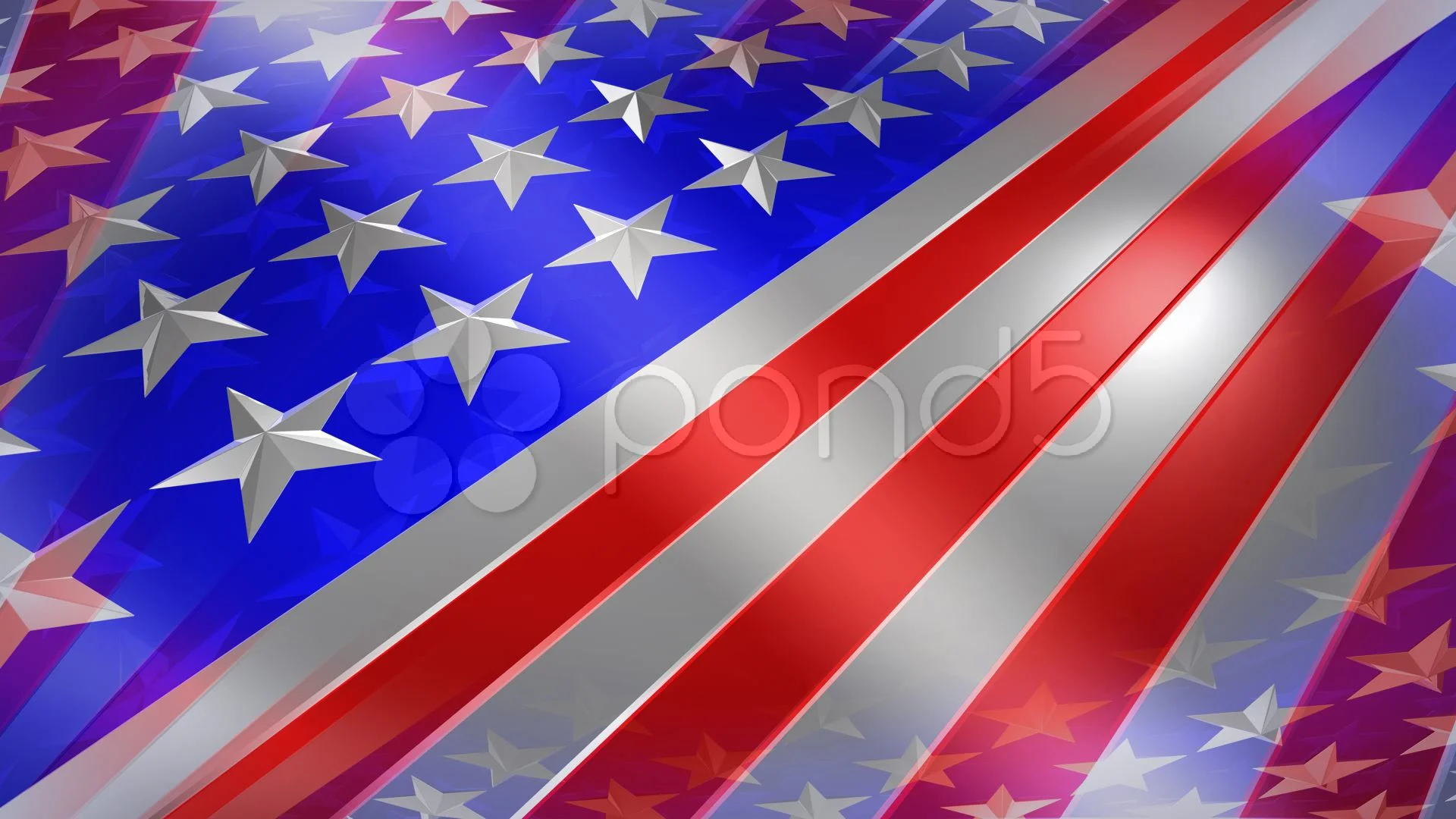 HD USA Flag Stars and Stripes, Stock Video