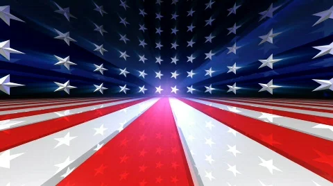 HD USA Flag Stars and Stripes Stock Footage