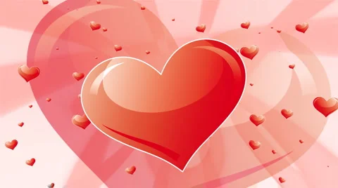 HD Valentines Hearts Red Background Video stock 1054792