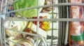 HD Vertical 30p At the grocery store behind the cart time lapse HD видео футажи
