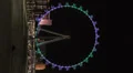 HD vertical High Roller worlds largest Ferris wheel by night time lapse 28mm HD 동영상