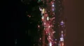 HD vertical wide - Night time traffic desert brush silhouette foreground Vídeos en HD
