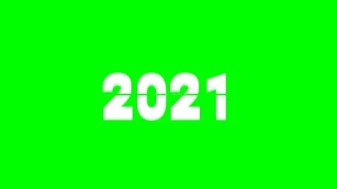 HD video of 2020 converting into  2021 new year, isolated on green screen. Stock Footage 145299874
