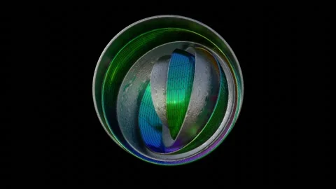 HD video of 3d minimal motion design, colorful metallic textured hemispheres. Stock Footage 141200571