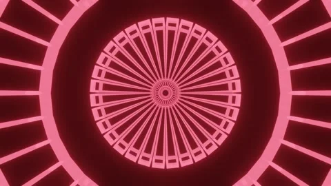 HD video abstract lining and circular pattern energy tunnel in space. Stock Footage 140563408