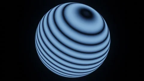 HD video animation of a 3d render glowing blue sphere or ball. Stock Footage 136638136