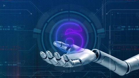 HD Video animation countdown 10 seconds with neon style numbers Stock Footage 256023351