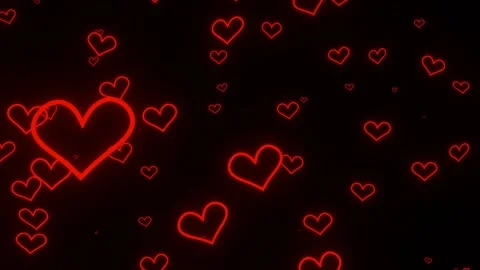 HD video animation of hearts falling in the frame with flickering effect. Stock Footage 146524491