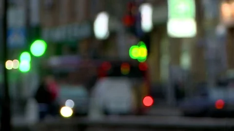 HD - Video Background . Night lights streak as we travel down a city street Video stock 82813130