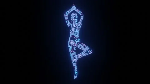 HD video of beautiful texture formation on the tree pose human body shape. Stock Footage 141200738