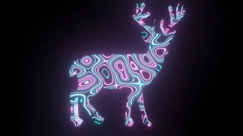 HD video of beautiful texture or pattern formation on the deer body shape, Stock Footage 138697188