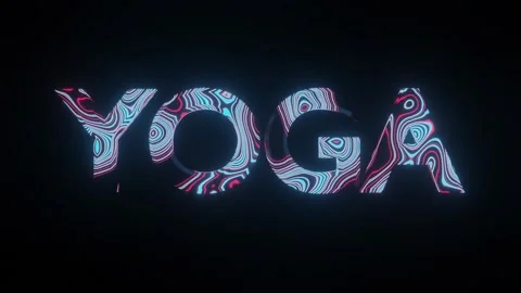HD video of beautiful texture or pattern formation on the text YOGA. Stock Footage 141200787
