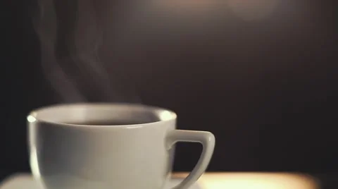 HD video of coffee cup with steam rising Stock Footage 48981165