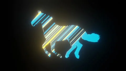 HD video of colorful lining texture or pattern formation on the horse Stock Footage 139053913