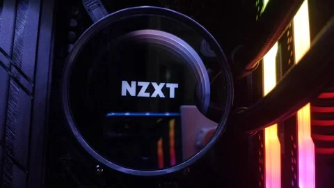 HD video NZXT cooling system Stock Footage 155441572