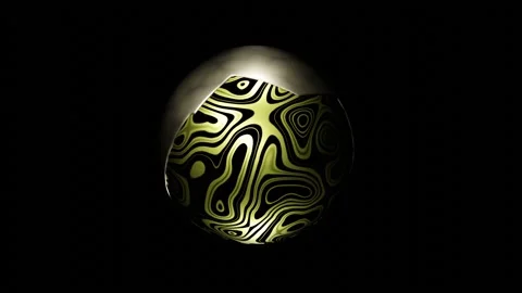HD video of seamless rotating loop of 3D render metallic sphere and shell. Stock Footage 137163608