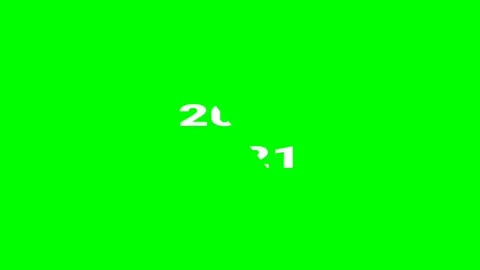 HD video of the text HAPPY NEW YEAR and 2021, isolated on green screen. Stock Footage 145299873