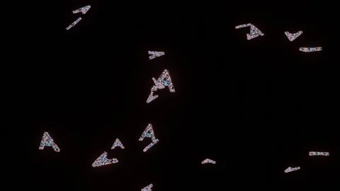 HD Video Of Wire texture color-changing Letter A Shape Animated. Video stock 138022033