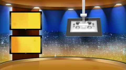 HD Virtual Broadcast Set Background  Stock Footage 617077