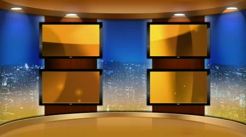 HD Virtual Broadcast Set Background Video stock 617151