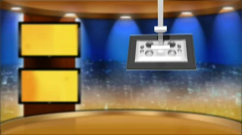 HD Virtual Broadcast Set Background Stock Footage