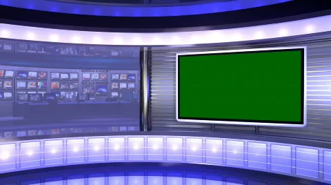 HD Virtual News Studio 28 / Shot 2 Stock Footage 573393