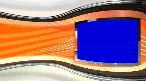 HD Virtual News/Show Studio 40 Stock Footage 671356